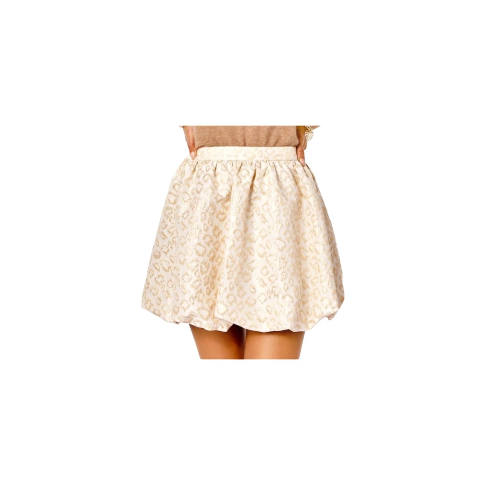 Lily Pulitzer Leah Animal Print Skirt Gold Dazzle Leopard Jacquard Size 8 NWT‎